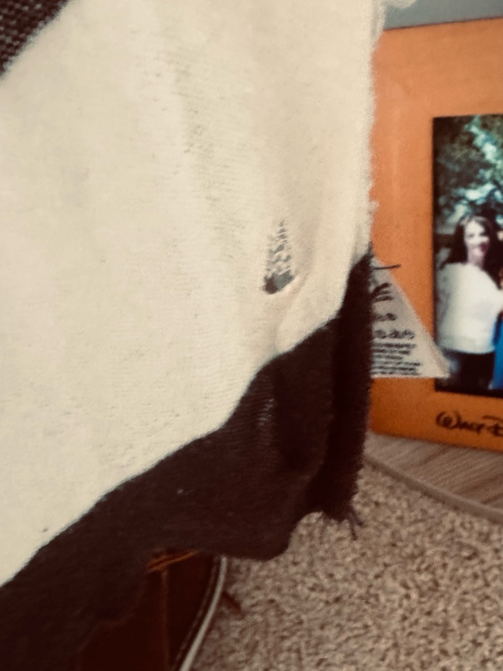 Free People Black and Cream Striped Wrap - Picture 4 of 5